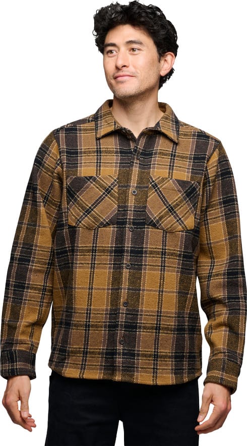 Black Diamond Men's Project Heavy Flannel Flax-Black Plaid Black Diamond