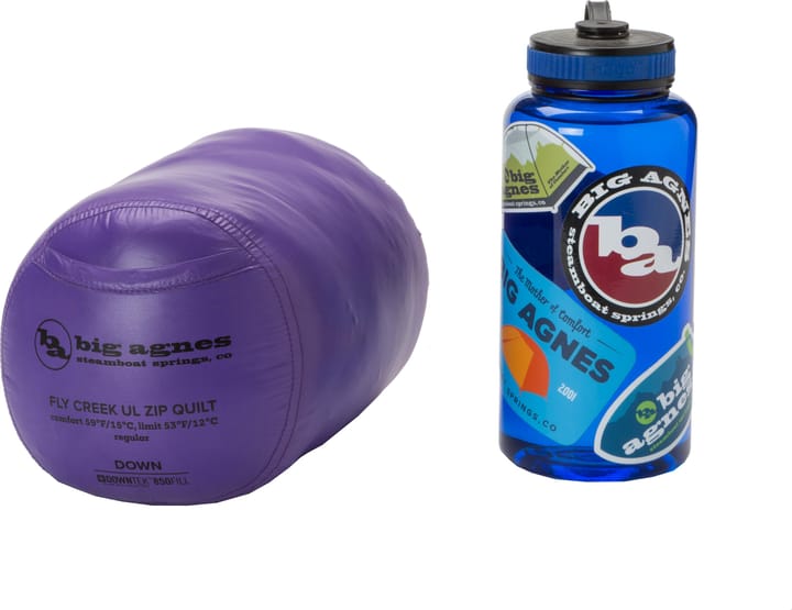 Big Agnes Fly Creek Ul Zip Quilt 50 (850 Rds Downtek) Long Asphalt/royal Purple Big Agnes