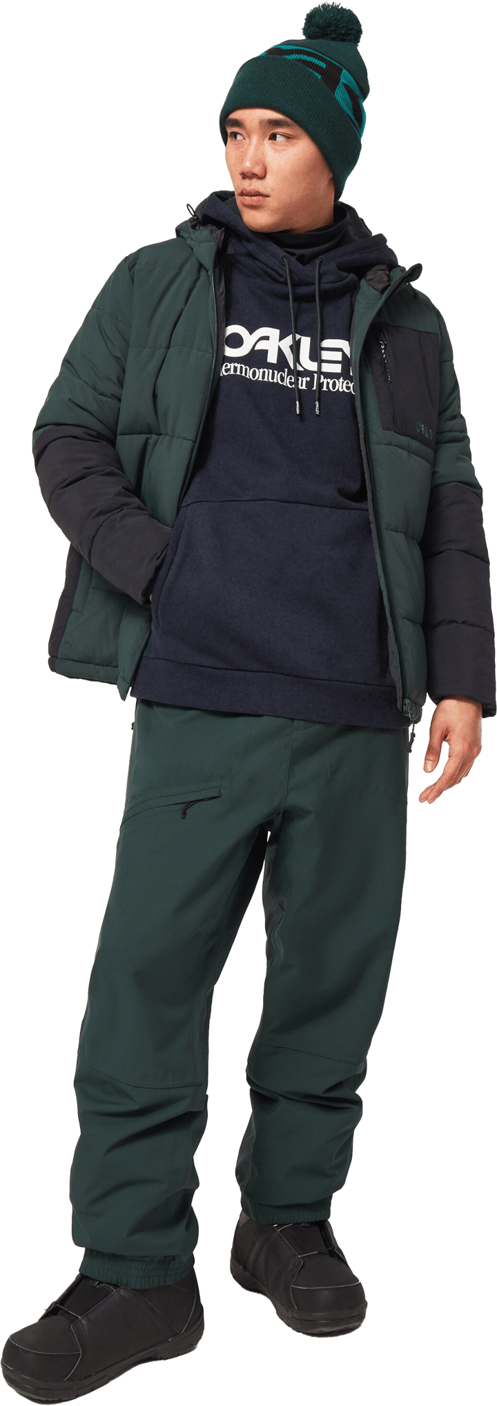 Oakley Men's Rider Long 2.0 Hoodie Black/White Oakley