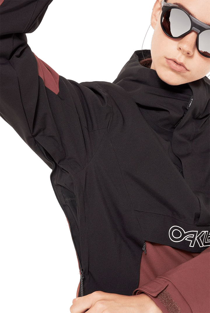 Oakley Women's Tnp Tbt Insulated Anorak Blackout/grenache Oakley