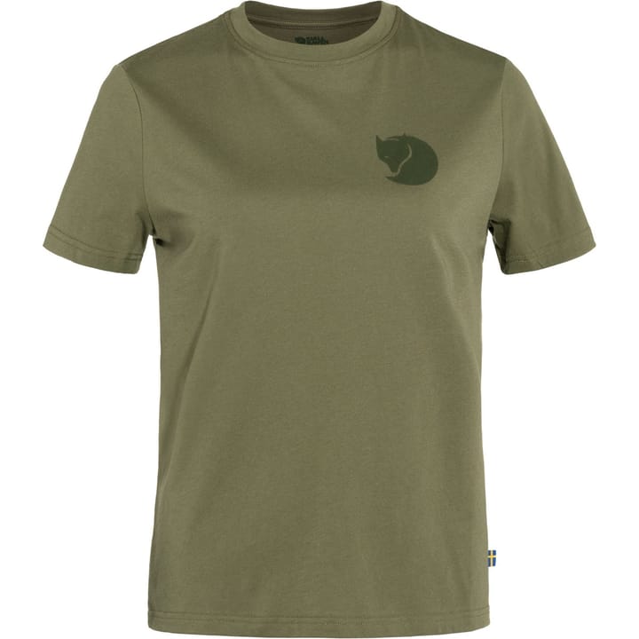 Fjällräven Women's Fox Boxy Logo Tee Green Fjällräven