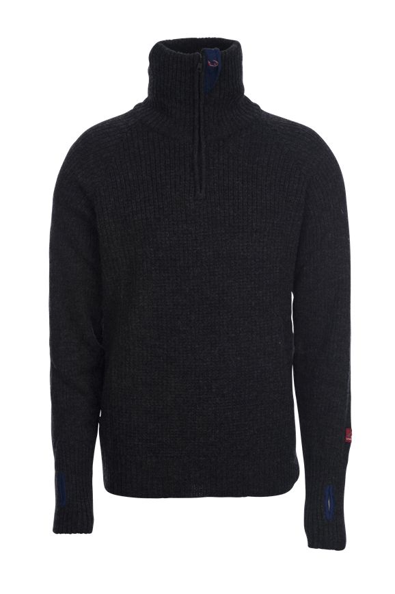 Ulvang Unisex Rav Sweater With Zip Charcoal Melange