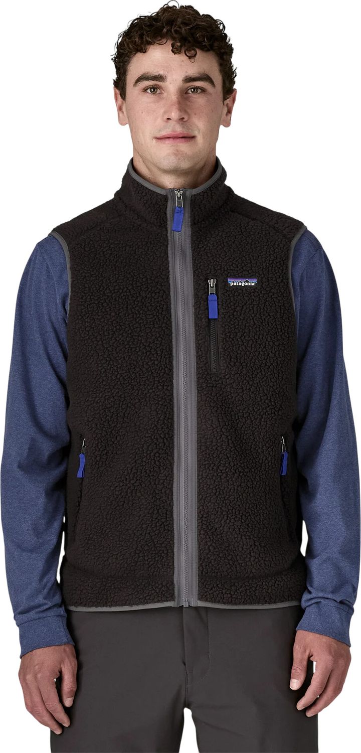 Patagonia Men's Retro Pile Vest Black W/forge Grey Patagonia