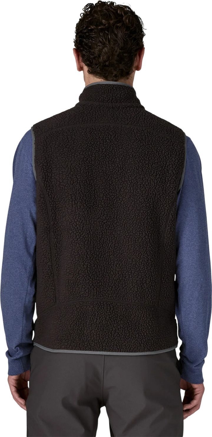 Patagonia Men's Retro Pile Vest Black W/forge Grey Patagonia