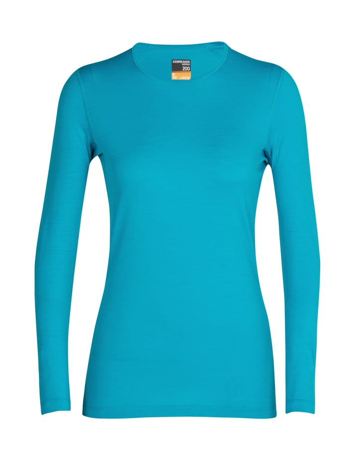 Icebreaker Women's 200 Oasis Long Sleeve Crewe Topaz Icebreaker