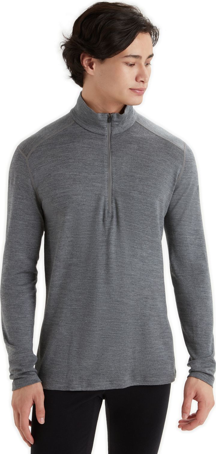 Icebreaker Men's 260 Tech Longsleeve Half Zip Gritstone Heather Icebreaker