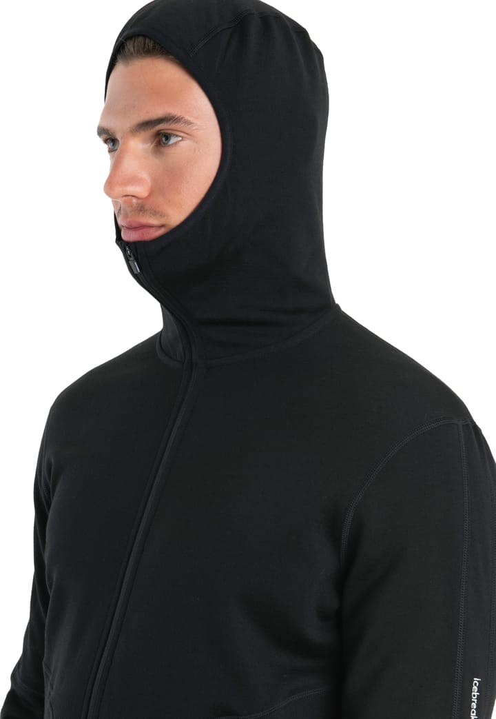 Icebreaker Men's Merino 560 Realfleece Elemental II Longsleeve Zip Black Icebreaker