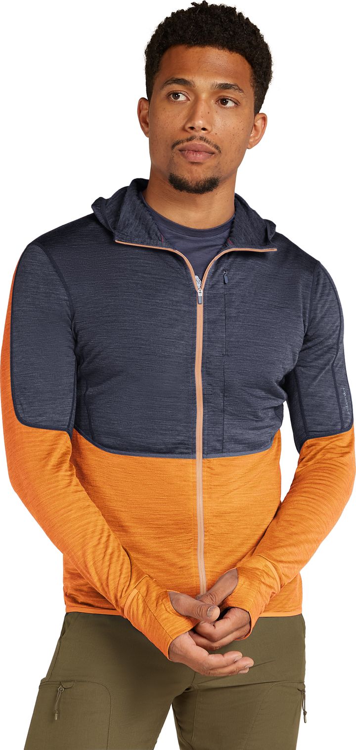 Icebreaker Men's Merino 200 Realfleece Descender Longsleeve Zip Abyss/blue Ash/cb Icebreaker Icebreaker Men's Merino 200 Realfleece Descender Longsleeve Zip Abyss/blue Ash/cb Icebreaker