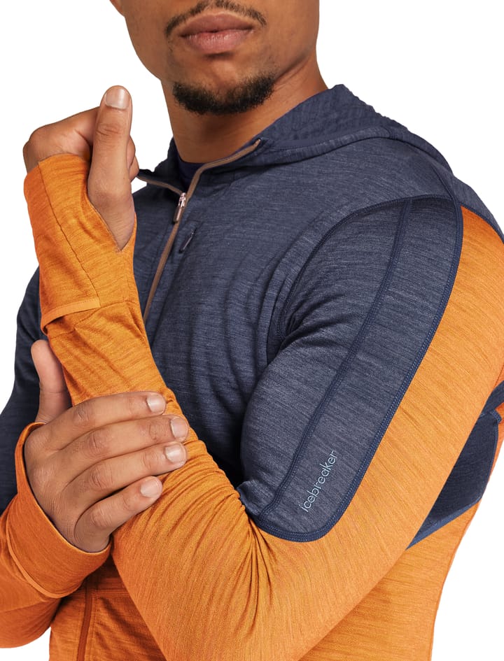 Icebreaker Men's Merino 200 Realfleece Descender Longsleeve Zip Abyss/blue Ash/cb Icebreaker Icebreaker Men's Merino 200 Realfleece Descender Longsleeve Zip Abyss/blue Ash/cb Icebreaker