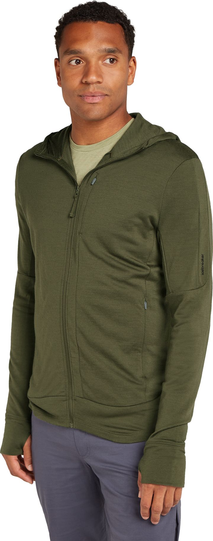 Icebreaker Men's Merino 260 Quantum Iv Longsleeve Zip Hoodie Loden Icebreaker Icebreaker Men's Merino 260 Quantum Iv Longsleeve Zip Hoodie Loden Icebreaker