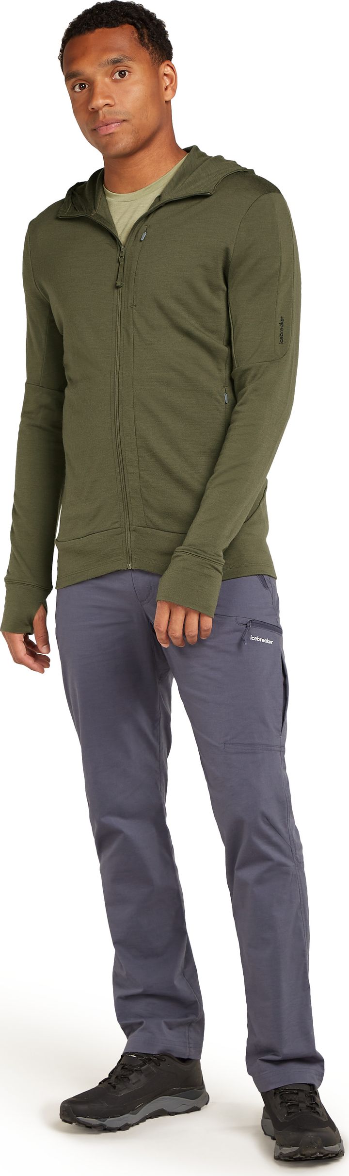 Icebreaker Men's Merino 260 Quantum Iv Longsleeve Zip Hoodie Loden Icebreaker Icebreaker Men's Merino 260 Quantum Iv Longsleeve Zip Hoodie Loden Icebreaker