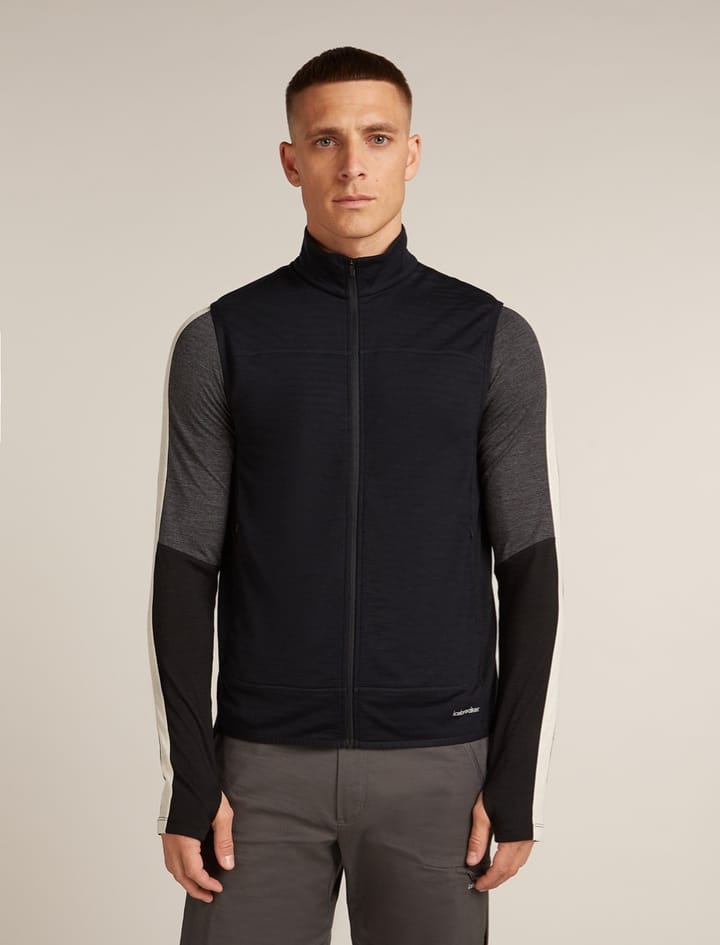 Icebreaker Men Merino Blend 300 Realfleece™ Descender Vest Black Icebreaker