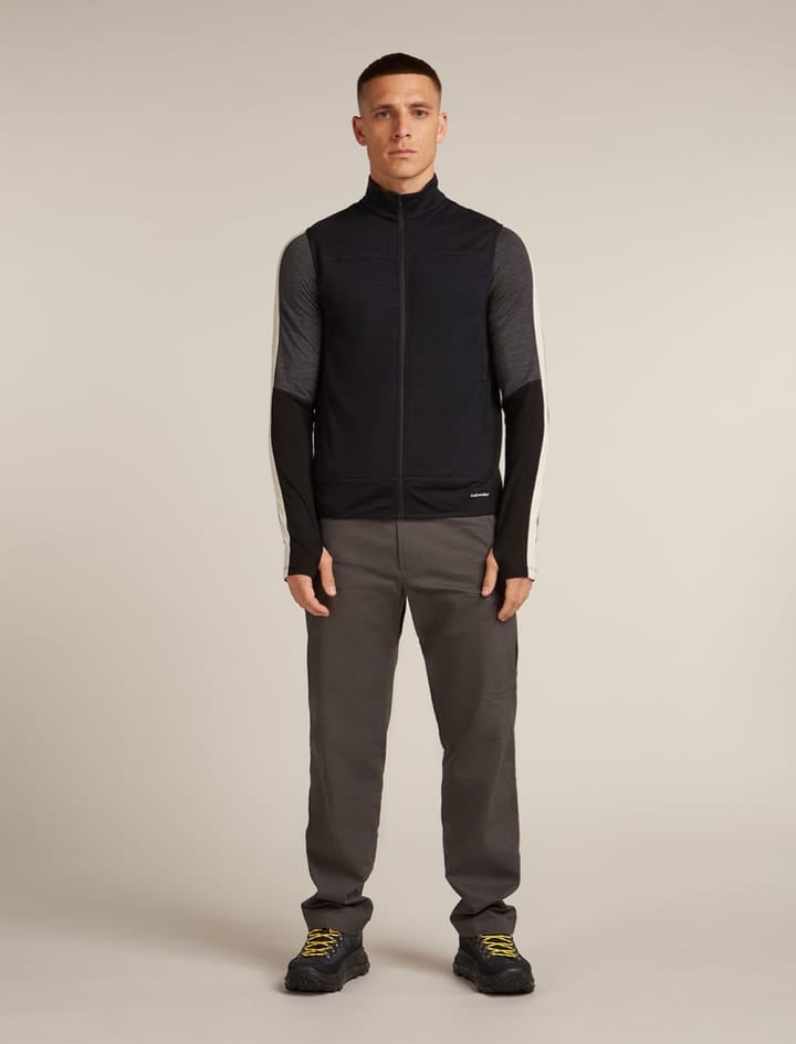 Icebreaker Men Merino Blend 300 Realfleece™ Descender Vest Black Icebreaker