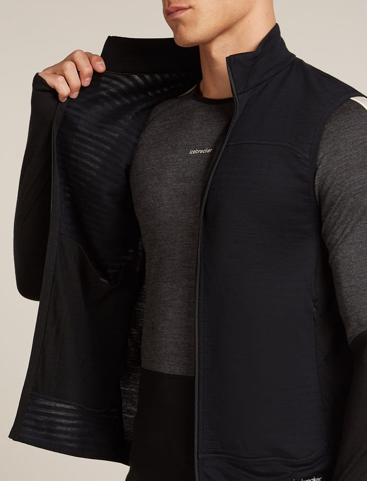 Icebreaker Men Merino Blend 300 Realfleece™ Descender Vest Black Icebreaker