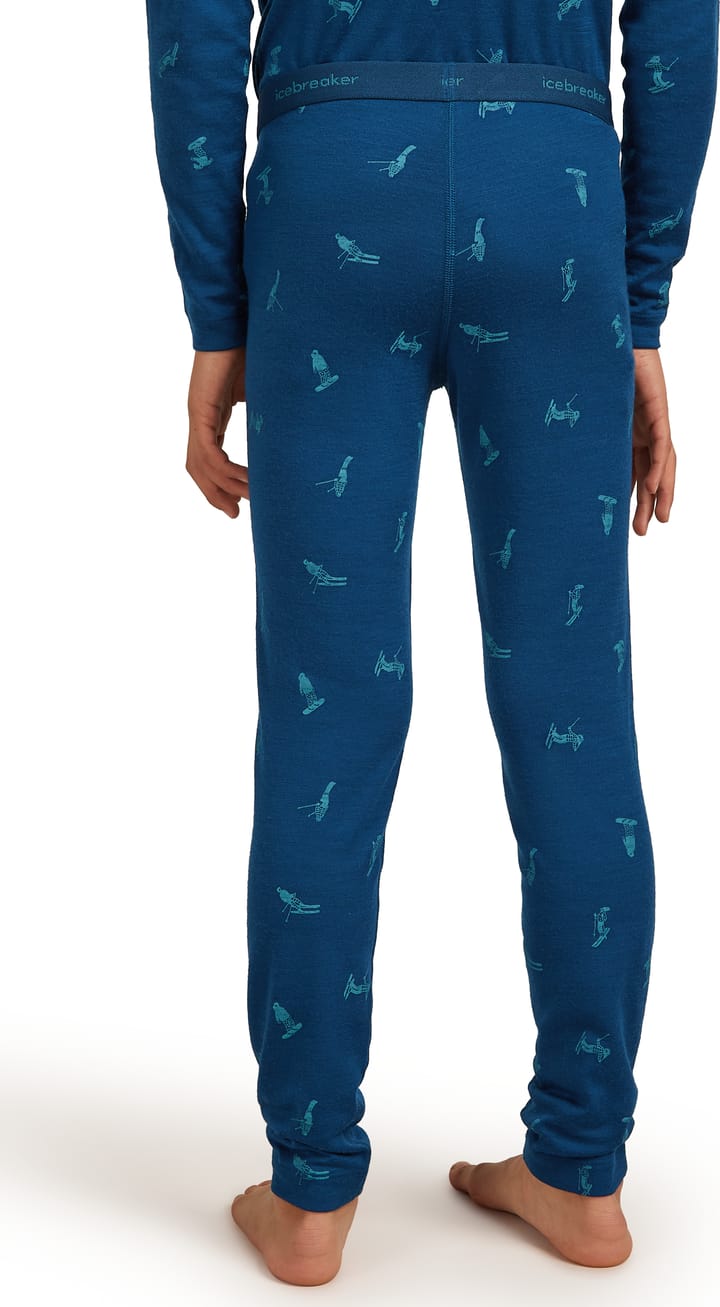 Icebreaker Kids' Merino 200 Oasis Leggings Snow Day Atlantis/Topaz Icebreaker