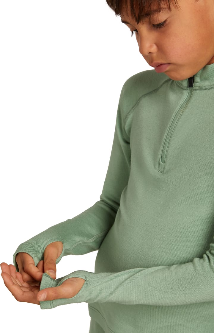 Icebreaker Kids' 260 Tech Long Sleeve Half Zip Seaglass Icebreaker