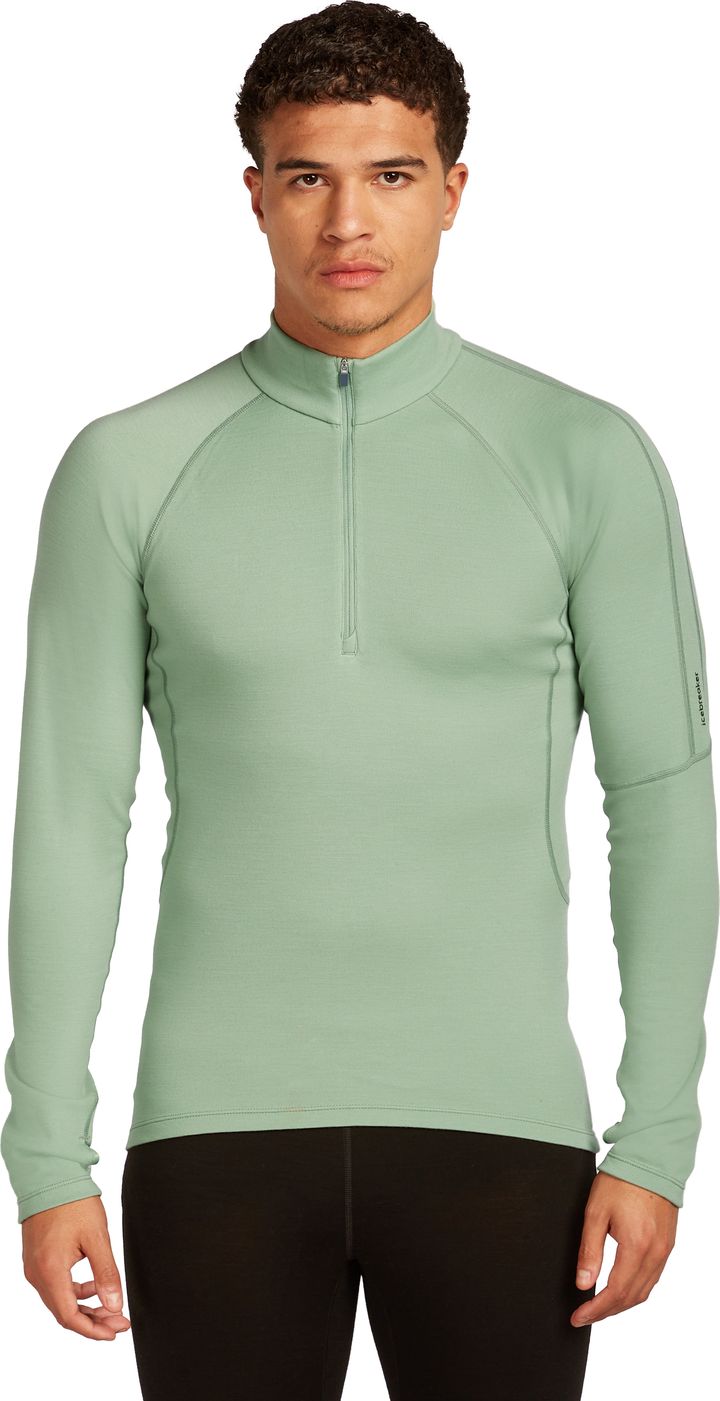 Icebreaker Men's Merino 300 MerinoFine Polar Long Sleeve Half Zip Seaglass Icebreaker