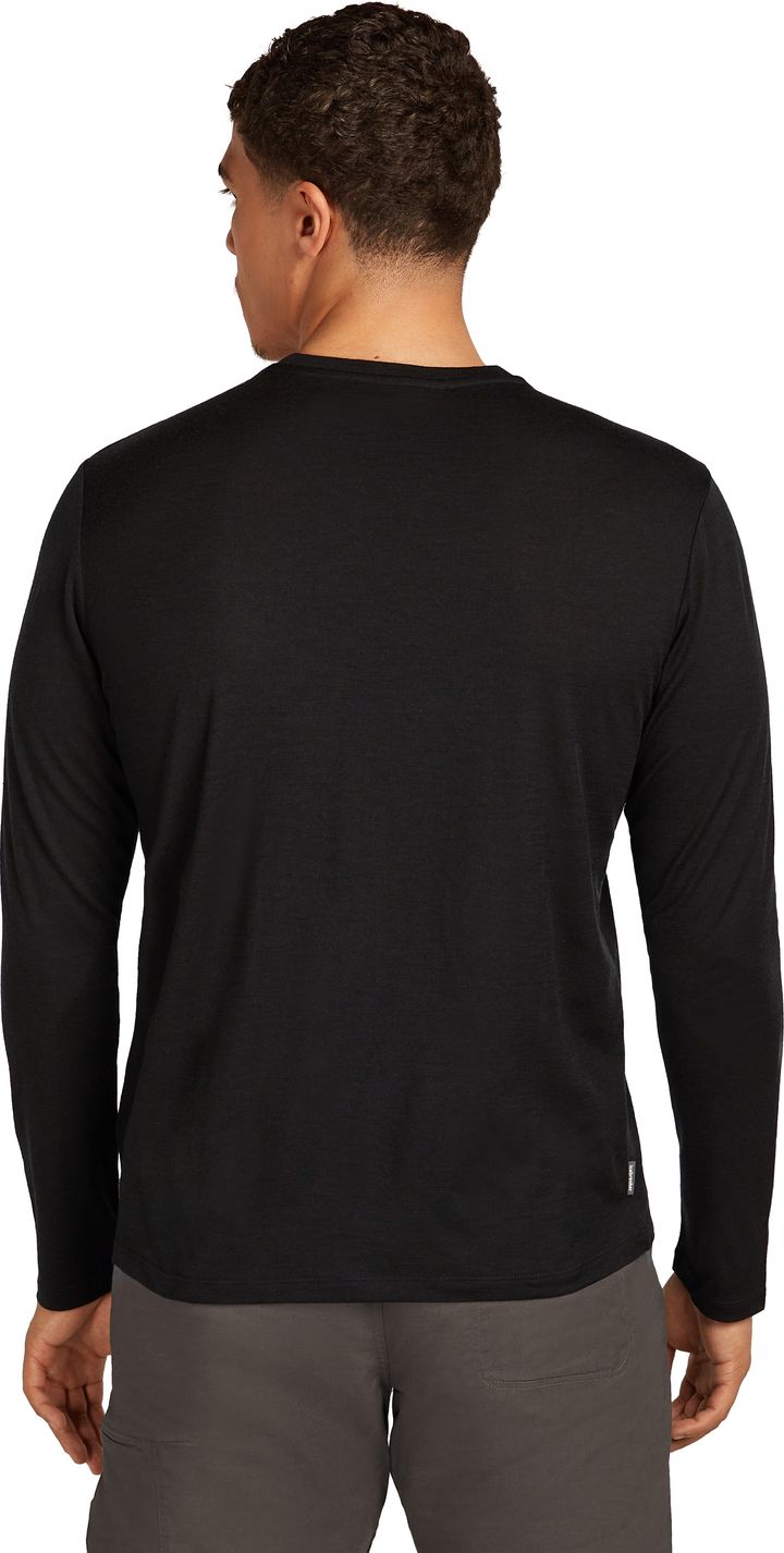 Icebreaker Men's Merino 150 Tech Lite Long Sleeve Tee Rainer Ridge Black Icebreaker Icebreaker Men's Merino 150 Tech Lite Long Sleeve Tee Rainer Ridge Black Icebreaker
