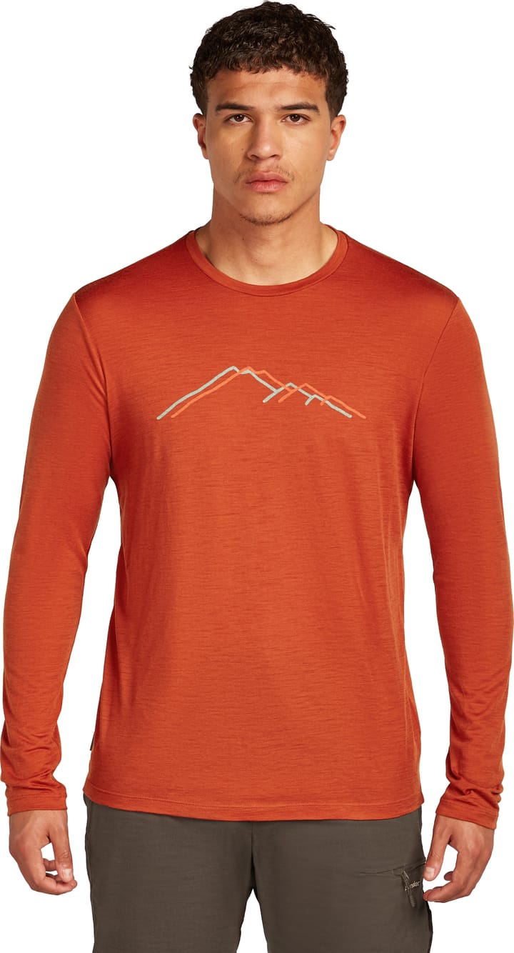 Icebreaker Men's Merino 150 Tech Lite Long Sleeve Tee Rainer Ridge Agate Icebreaker Icebreaker Men's Merino 150 Tech Lite Long Sleeve Tee Rainer Ridge Agate Icebreaker