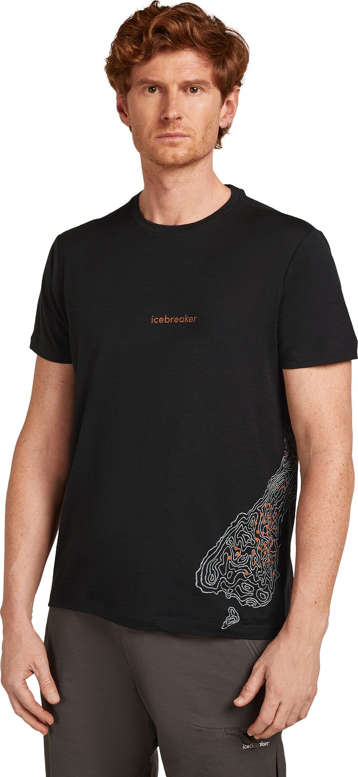 Icebreaker Men's Merino 150 Tech Lite Short Sleeve Scoop Tee 30th Anniversary Black Icebreaker