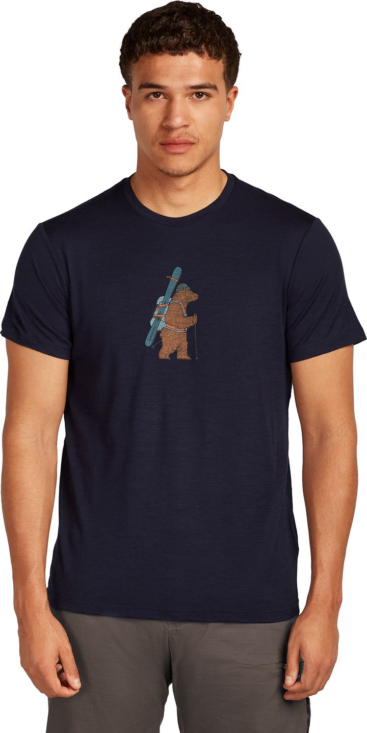 Icebreaker Men Merino 150 Tech Lite Ss Tee Bear Tour Midnight Navy Icebreaker