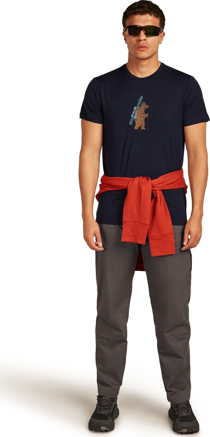 Icebreaker Men Merino 150 Tech Lite Ss Tee Bear Tour Midnight Navy Icebreaker