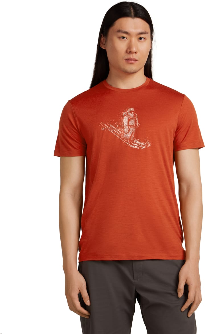 Icebreaker Men's Merino 150 Tech Lite Short Sleeve Skiing Yeti Agate Icebreaker