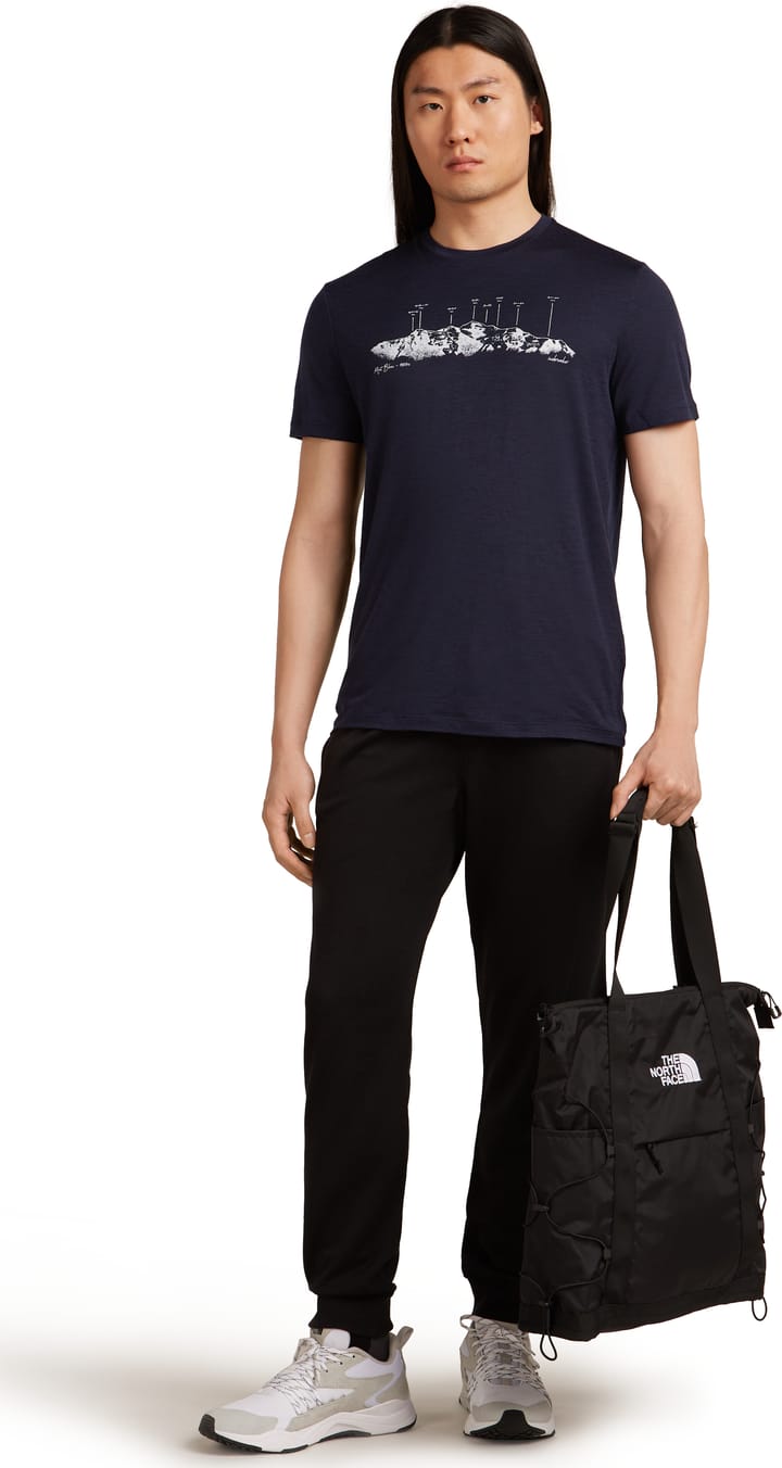 Icebreaker Men Merino 150 Tech Lite Ss Tee The Peaks Midnight Navy Icebreaker