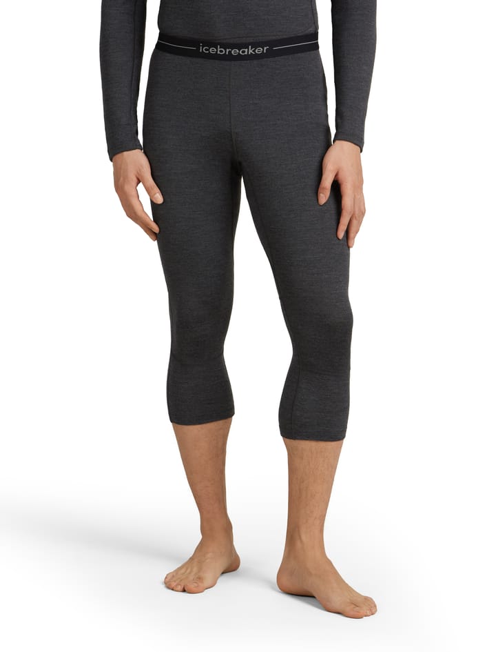Icebreaker Men's Merino 260 Zoneknit 3/4 Thermal Leggings Jet Hthr Icebreaker