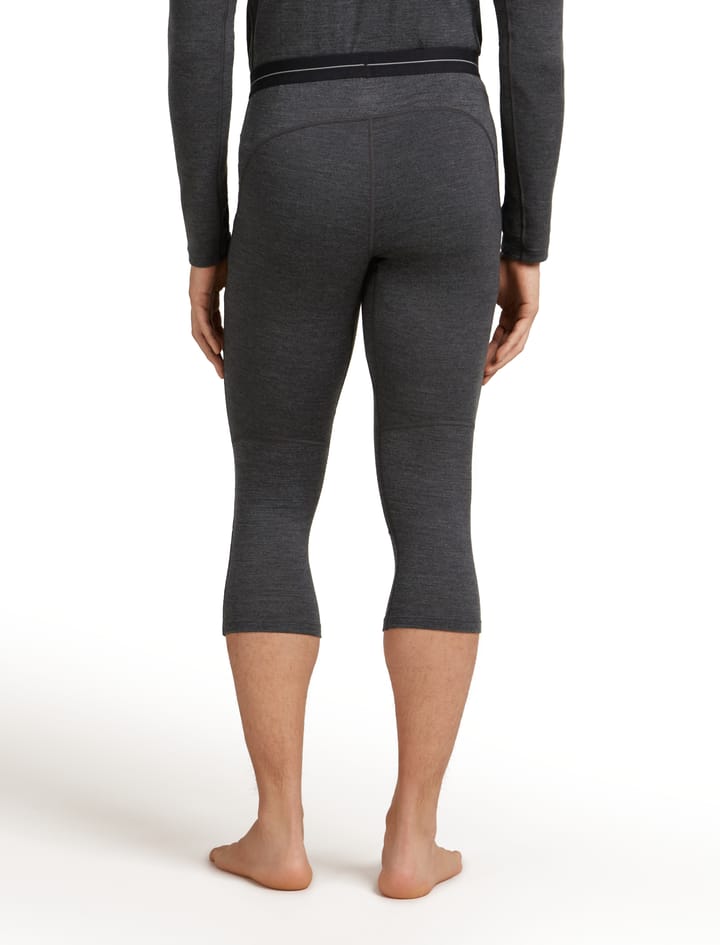 Icebreaker Men's Merino 260 Zoneknit 3/4 Thermal Leggings Jet Hthr Icebreaker