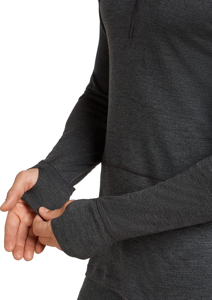 Icebreaker Men's Merino 260 ZoneKnit Long Sleeve Half Zip Jet Hthr Icebreaker