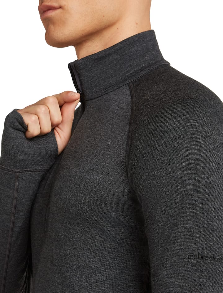 Icebreaker Men's Merino 260 ZoneKnit Long Sleeve Half Zip Jet Hthr Icebreaker