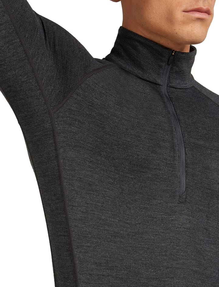 Icebreaker Men's Merino 260 ZoneKnit Long Sleeve Half Zip Jet Hthr Icebreaker