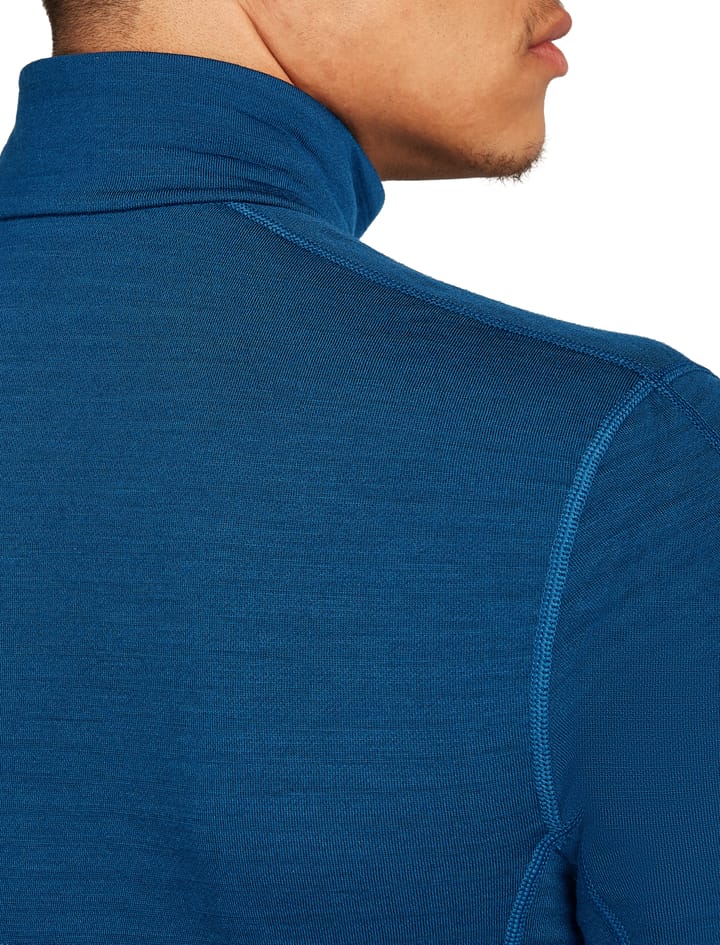 Icebreaker Men's Merino 400 Realfleece Descender Longsleeve Zip Atlantis Icebreaker