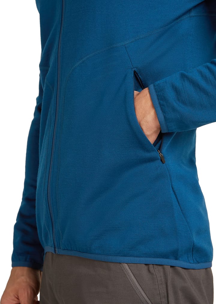 Icebreaker Men's Merino 560 Realfleece Elemental II Long Sleeve Zip Atlantis Icebreaker