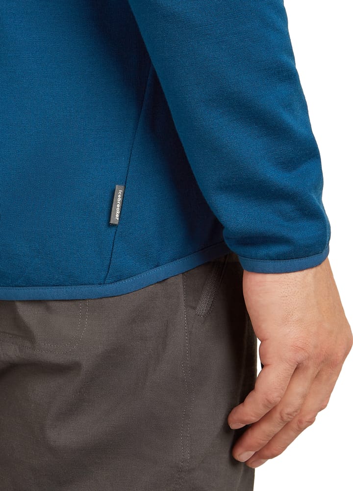 Icebreaker Men's Merino 560 Realfleece Elemental II Long Sleeve Zip Atlantis Icebreaker
