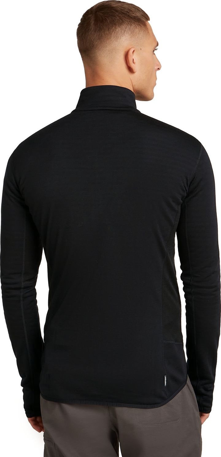 Icebreaker Men Merino Blend 300 Realfleece™ Descender Ls Zip Black Icebreaker