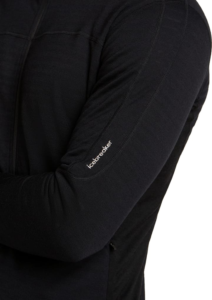 Icebreaker Men Merino Blend 300 Realfleece™ Descender Ls Zip Black Icebreaker