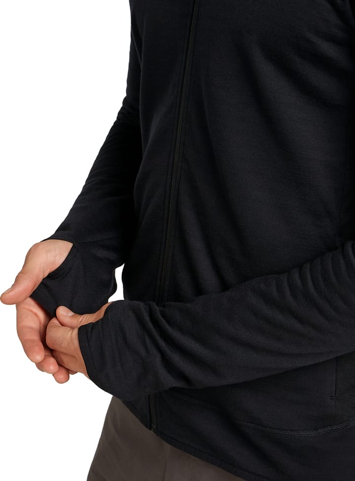 Icebreaker Men Merino Blend 300 Realfleece™ Descender Ls Zip Black Icebreaker