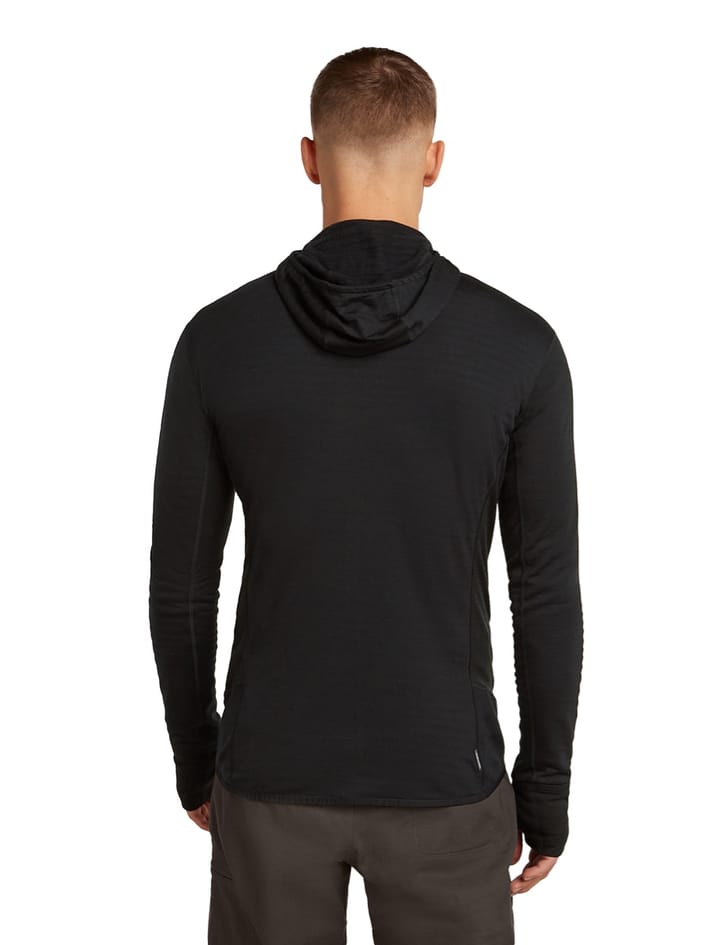 Icebreaker Men Merinoblend  300 Realfleece™ Descend Ls Zip Hoodie Black Icebreaker