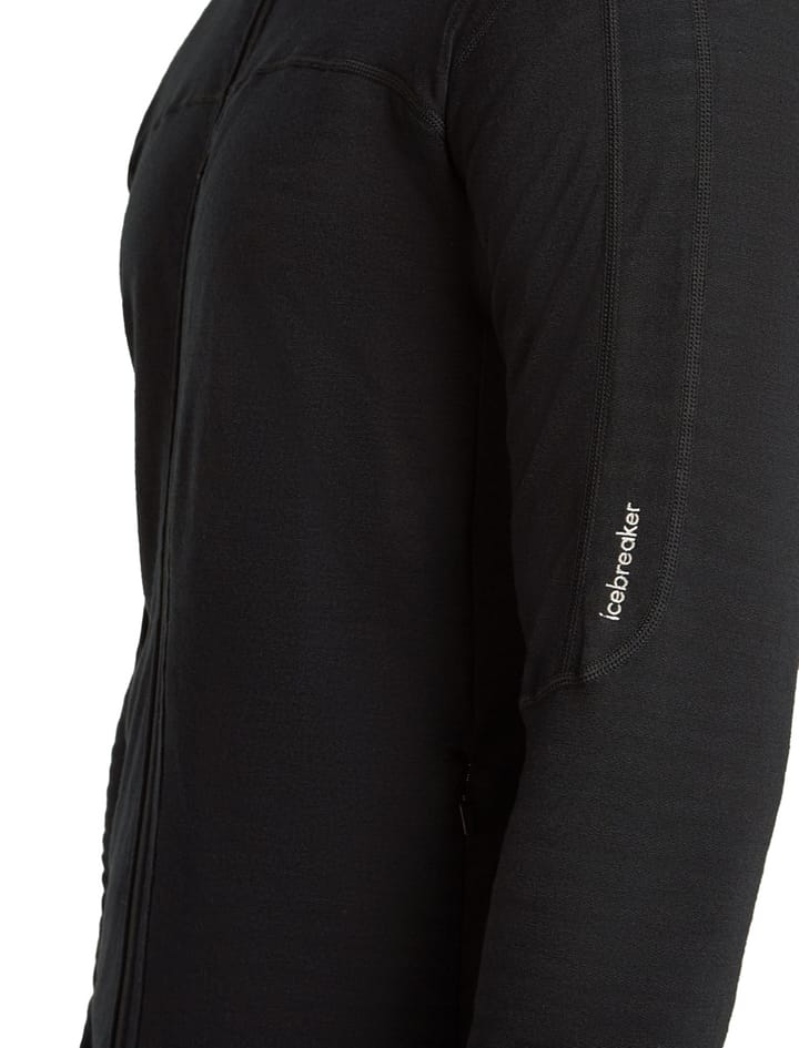 Icebreaker Men Merinoblend  300 Realfleece™ Descend Ls Zip Hoodie Black Icebreaker