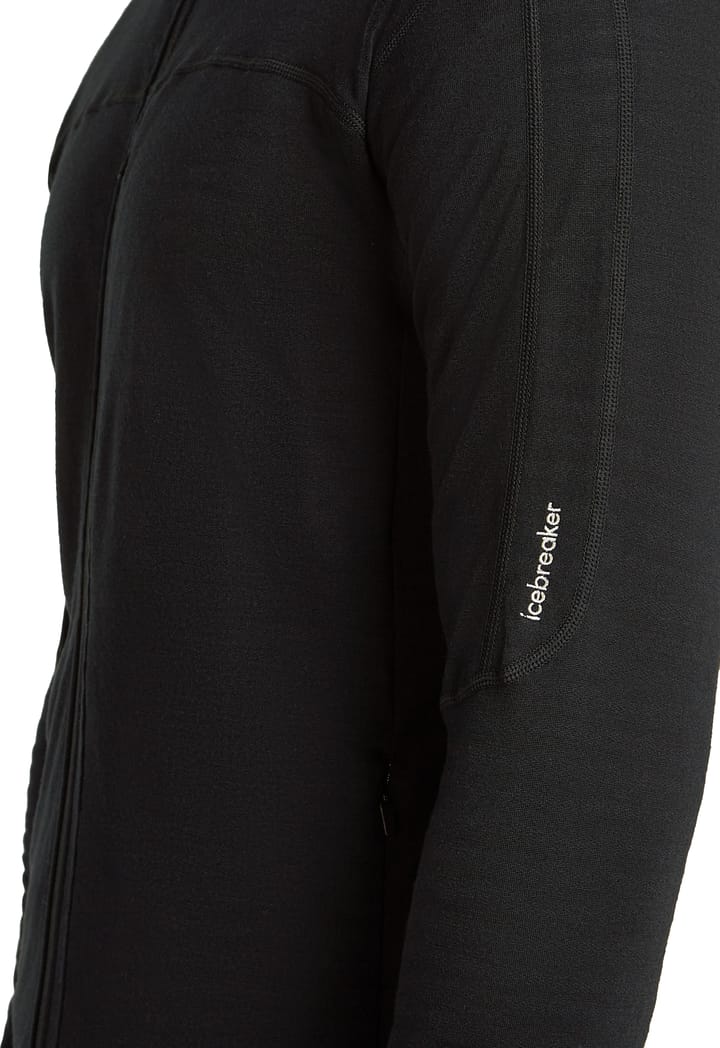Icebreaker Men Merino Blend 300 Realfleece™ Descender Ls Zip Hoodie Black Icebreaker