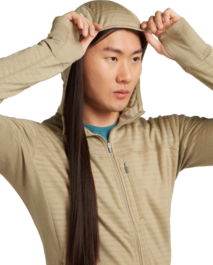 Icebreaker Men Merino Blend 300 Realfleece™ Descender Ls Zip Hoodie Flagstone Icebreaker