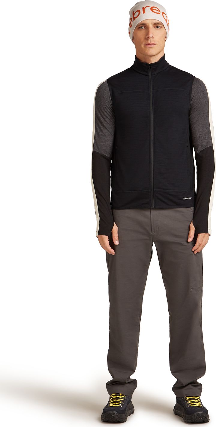 Icebreaker Men Merino Blend 300 Realfleece™ Descender Vest Black Icebreaker