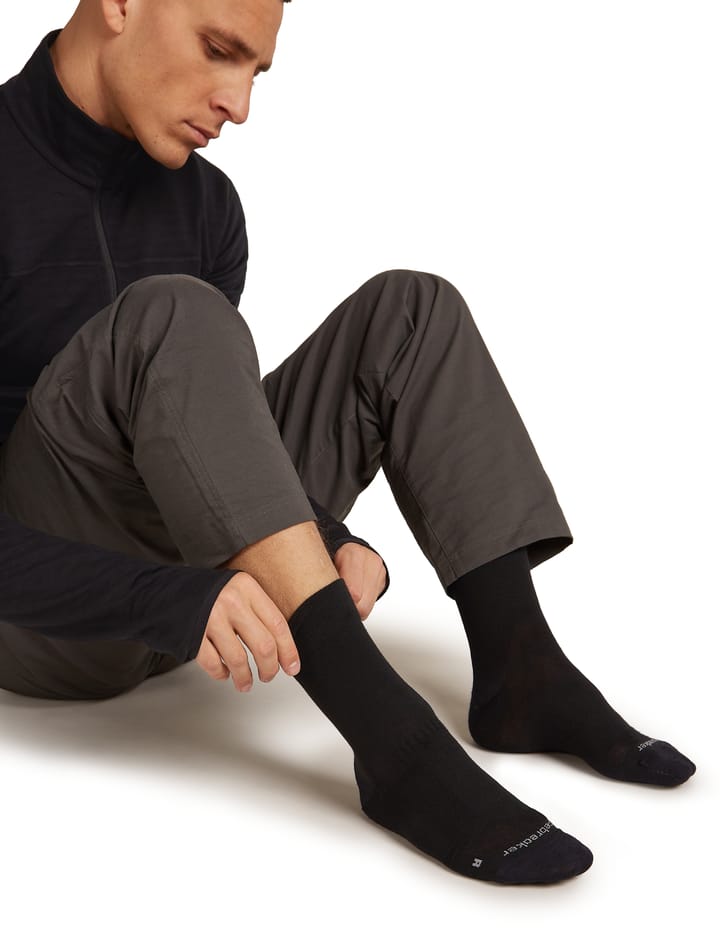 Icebreaker Men's Merino Hike+ Liner Crew Black Icebreaker