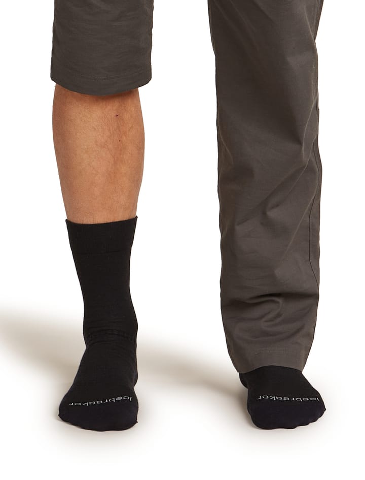 Icebreaker Men's Merino Hike+ Liner Crew Black Icebreaker Icebreaker Men's Merino Hike+ Liner Crew Black Icebreaker