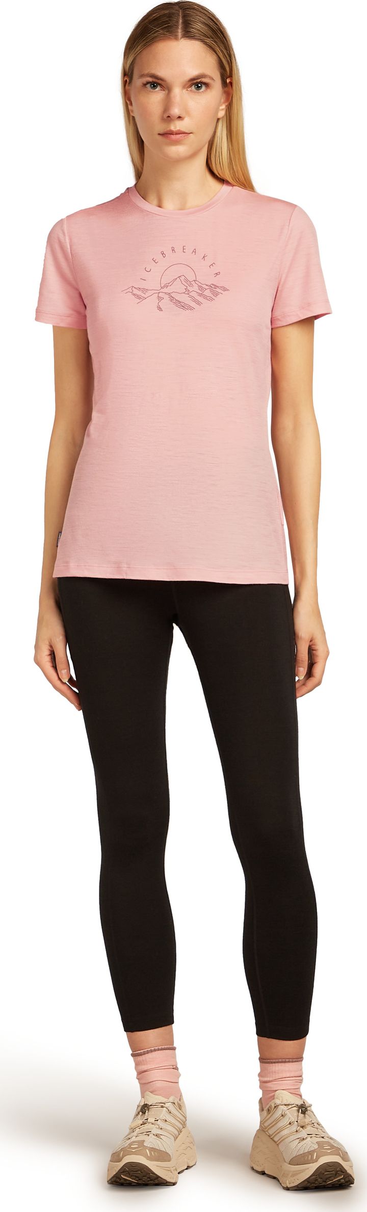 Icebreaker W Mer 150 Tech Lite Ss Tee Sunrise Sumit Blush Icebreaker Icebreaker W Mer 150 Tech Lite Ss Tee Sunrise Sumit Blush Icebreaker