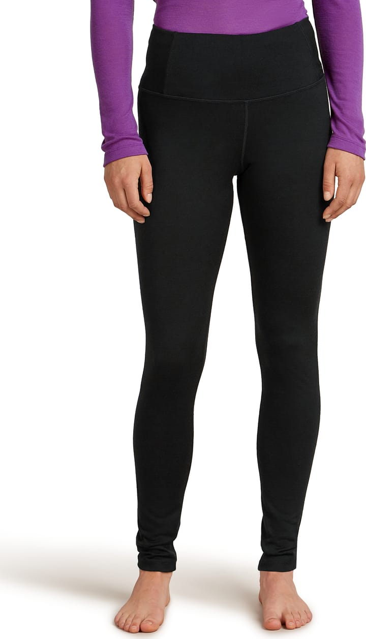Icebreaker Women's Merino 200 Oasis High Rise Leggings Black Icebreaker