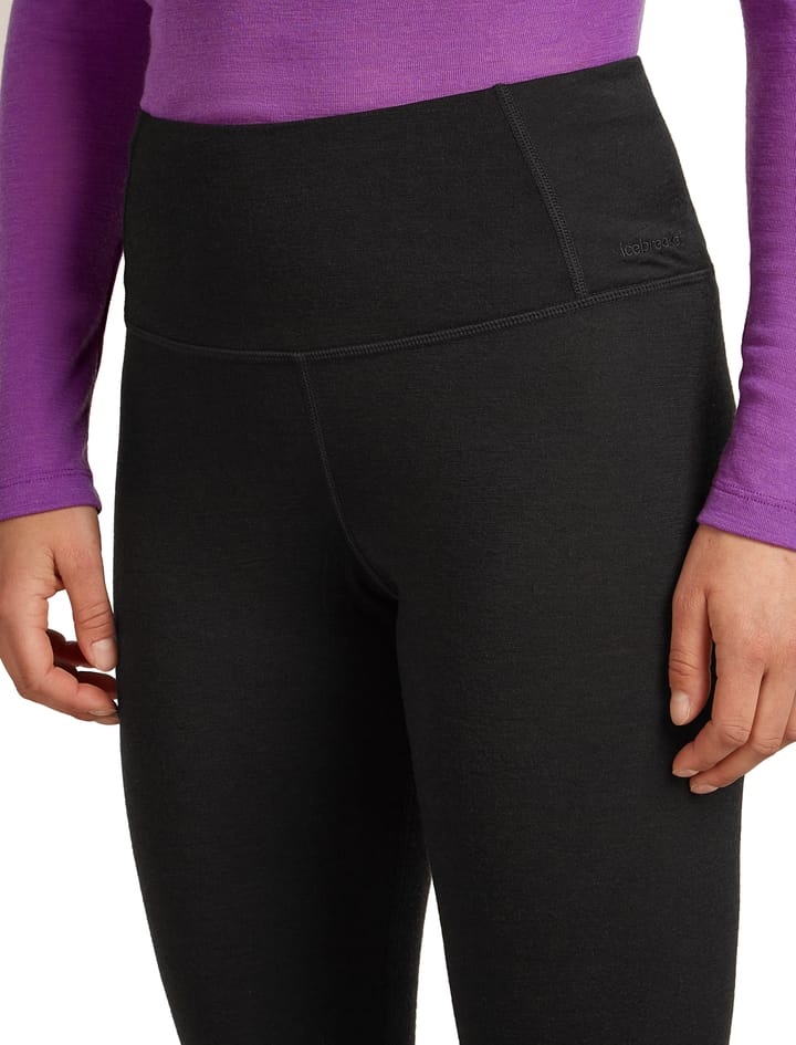 Icebreaker Women's Merino 200 Oasis High Rise Leggings Black Icebreaker