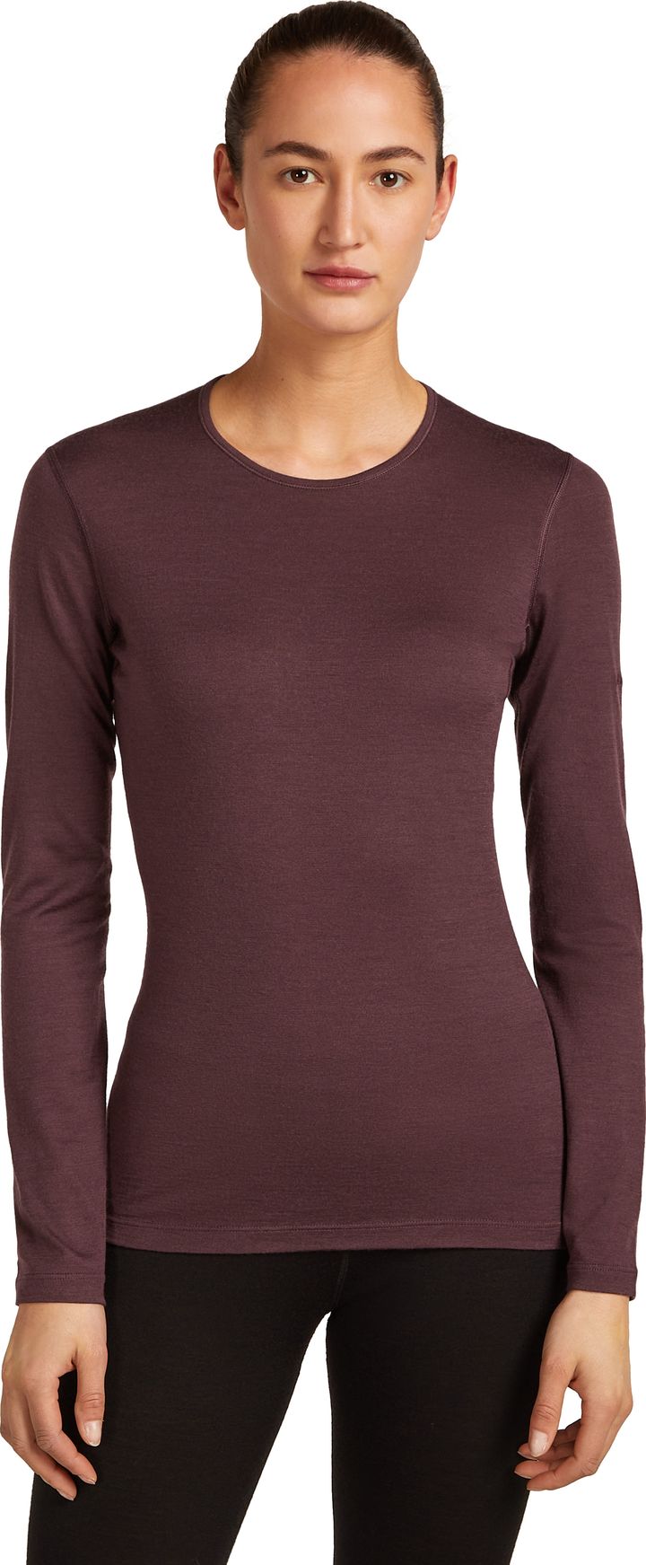 Icebreaker Women's 200 Oasis Long Sleeve Crewe Java Icebreaker